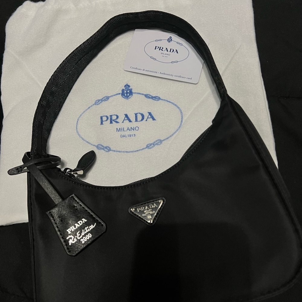 Prada Black Nylon Shoulder Bag